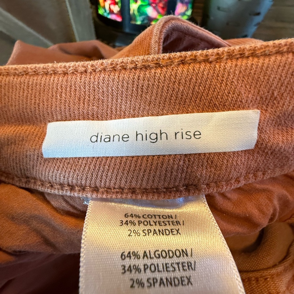 STS Blue 29 Stylish Front Seam Detailing Diane High Rise Rust Pants Wide Leg - Picture 9 of 17